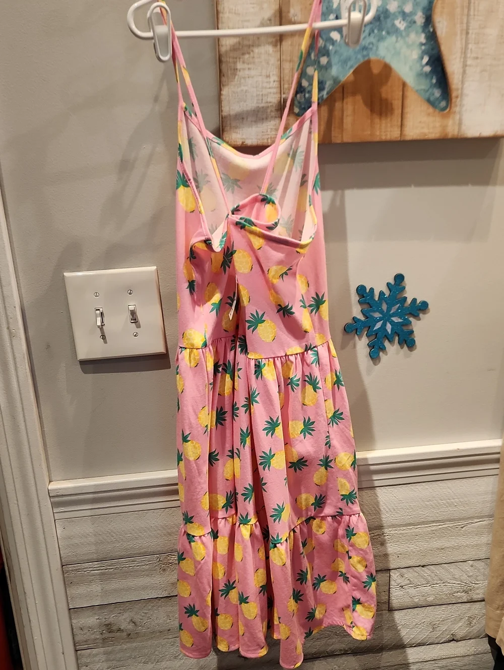 NWT The Children's Place Girls Sz XXL (16) Pineapple Spaghetti Strap Dress